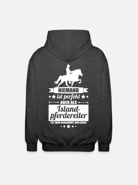 Islandpferdereiter - Unisex Kapuzenjacke - Anthrazit