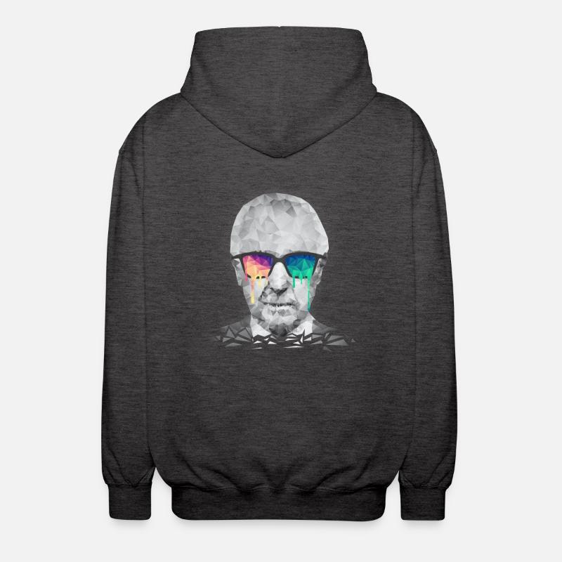 Albert Hofmann - Psychedelic Polygon Portrait - Veste à capuche unisexe - charbon