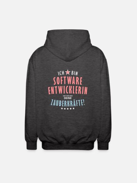 Softwareentwicklerin Beruf - Geschenk - Unisex Kapuzenjacke - Anthrazit