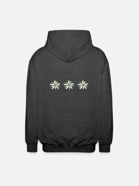 Edelweiss - Unisex Hooded Jacket - charcoal grey