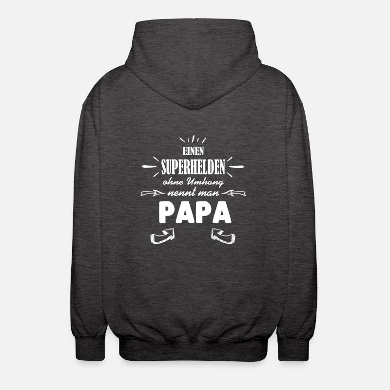 Superheld - Papa - Unisex Kapuzenjacke - Anthrazit