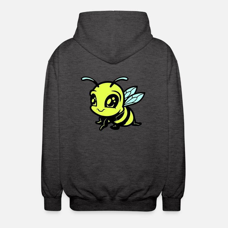 Abeille Bumblebee Bande dessinée - Veste à capuche unisexe - charbon