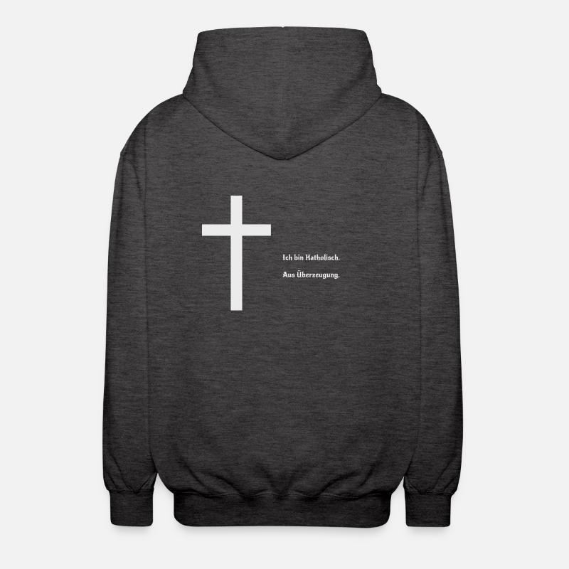 Je suis catholique. Par conviction. - Veste à capuche unisexe - charbon