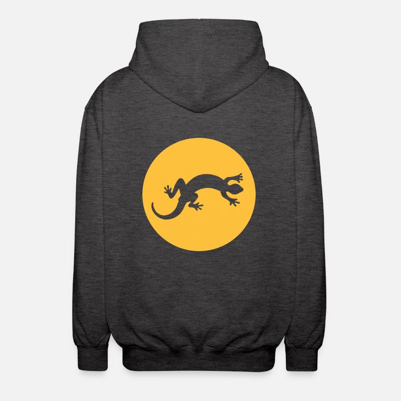 Gecko Salamander Eidechse - Unisex Kapuzenjacke - Anthrazit