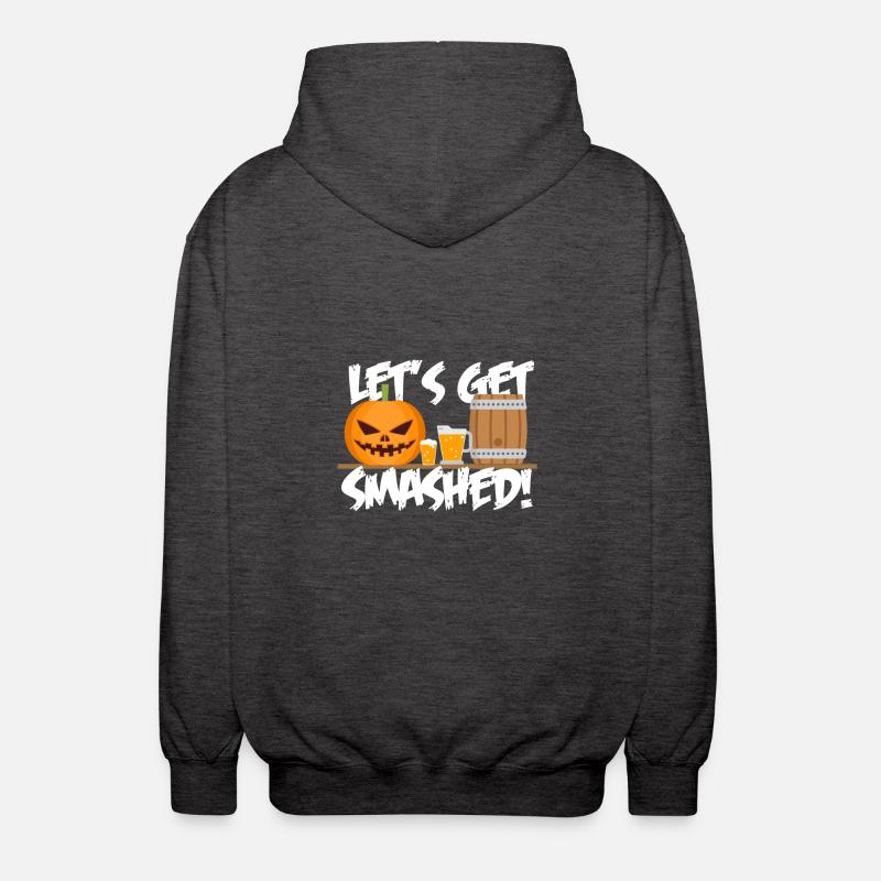 Pumpkin - Let's get smashed! - Unisex Kapuzenjacke - Anthrazit