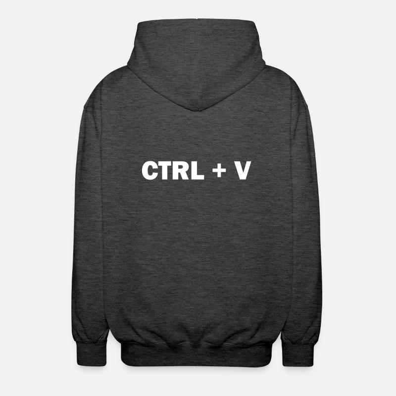 CTRL + V - Unisex Kapuzenjacke - Anthrazit