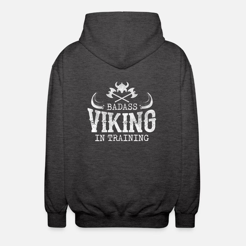 Badass Wikinger Viking im Training - Unisex Kapuzenjacke - Anthrazit