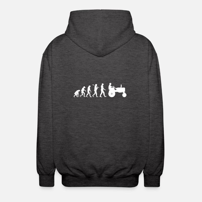 Agriculture Tracteur Evolution - Veste à capuche unisexe - charbon