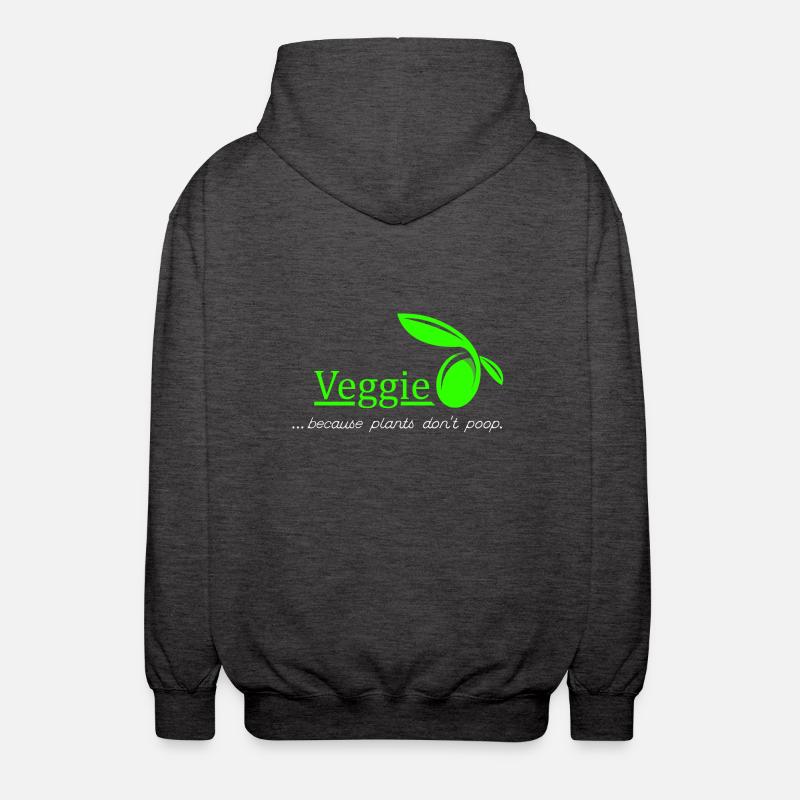 Veggie - Vegetarier. Geschenk Idee - Unisex Kapuzenjacke - Anthrazit