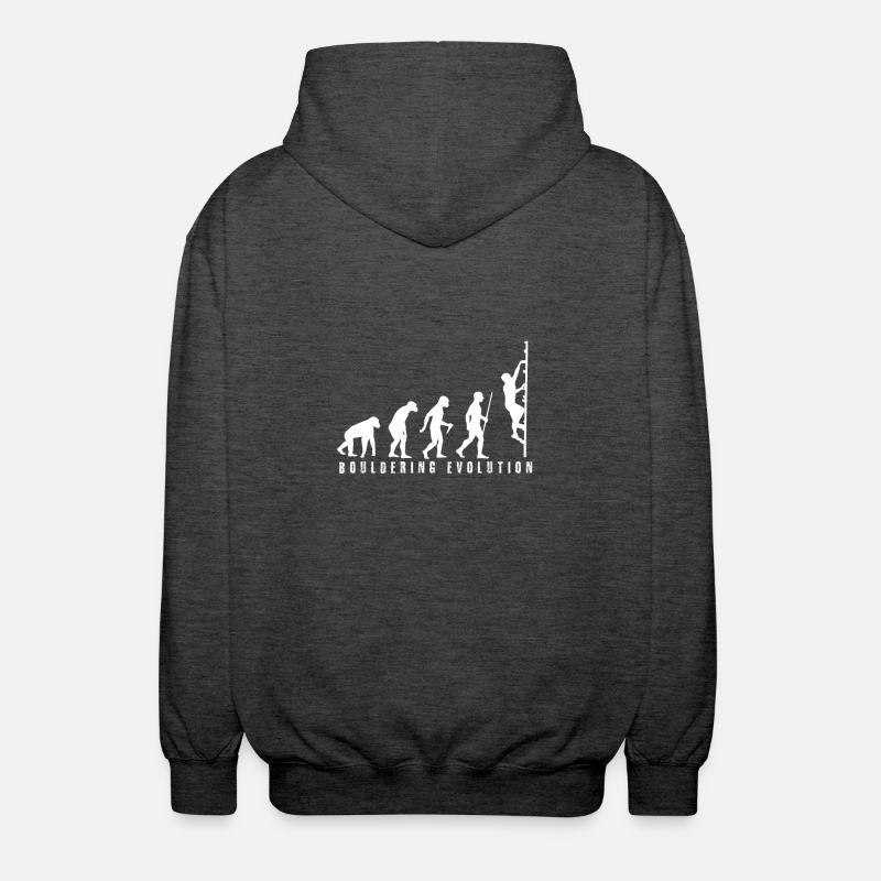 Bouldering Evolution - Unisex Hooded Jacket - charcoal grey