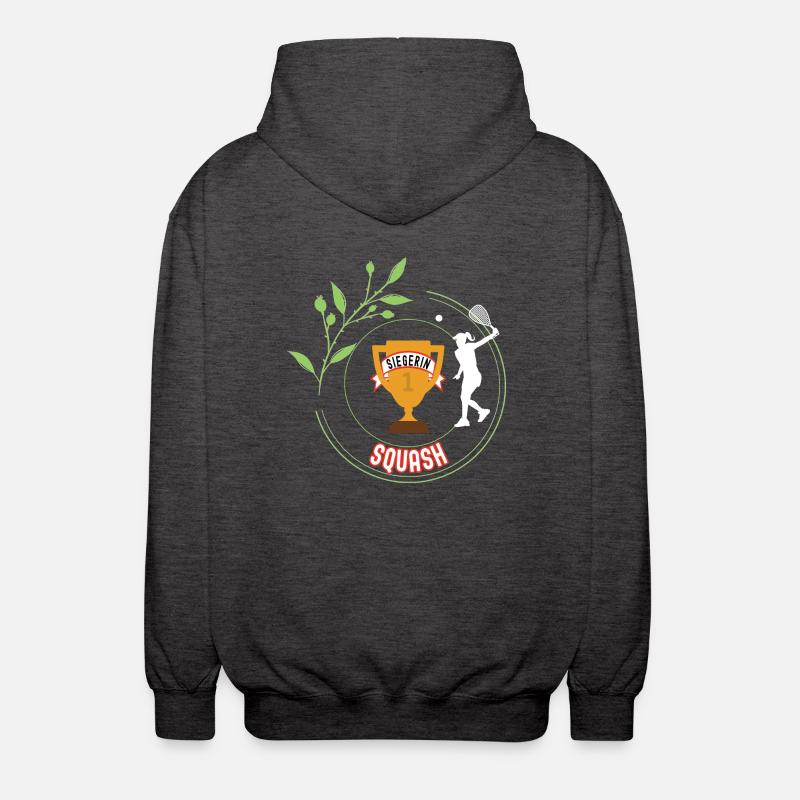 Squash Siegerin Gewinner Turnier Meisterschaft - Unisex Kapuzenjacke - Anthrazit