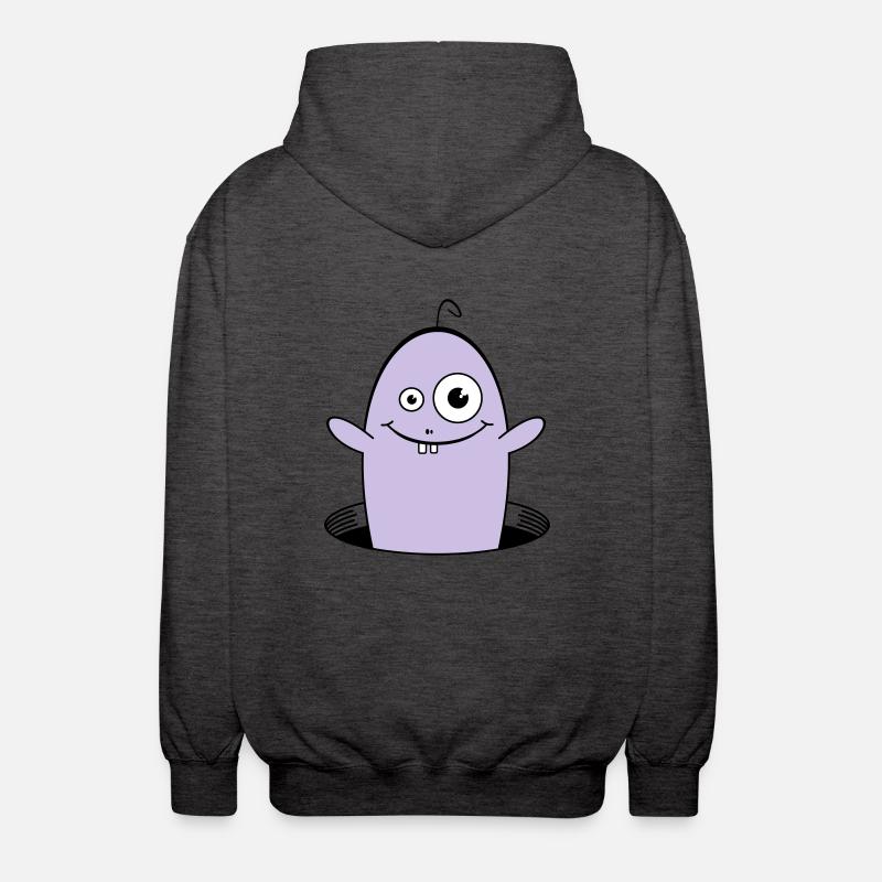WILLY le ver amical 1 - Veste à capuche unisexe - charbon