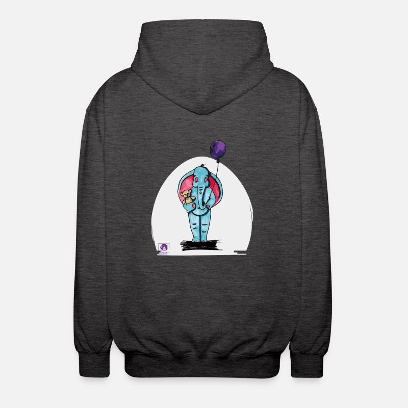 Elijah der Elefant - Unisex Kapuzenjacke - Anthrazit