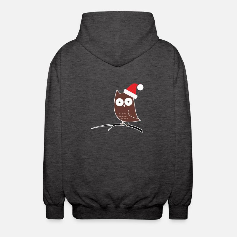 Die Weihnachts-Eule! Geschenk Idee - Unisex Kapuzenjacke - Anthrazit