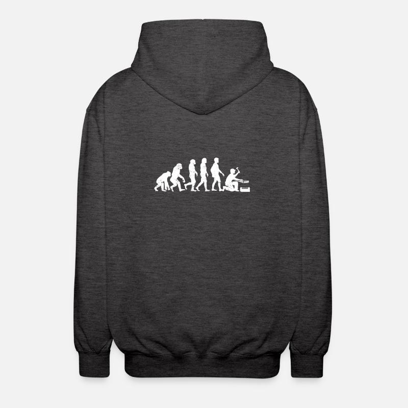 Zimmermann evolution geschenk beruf handwerker - Unisex Kapuzenjacke - Anthrazit