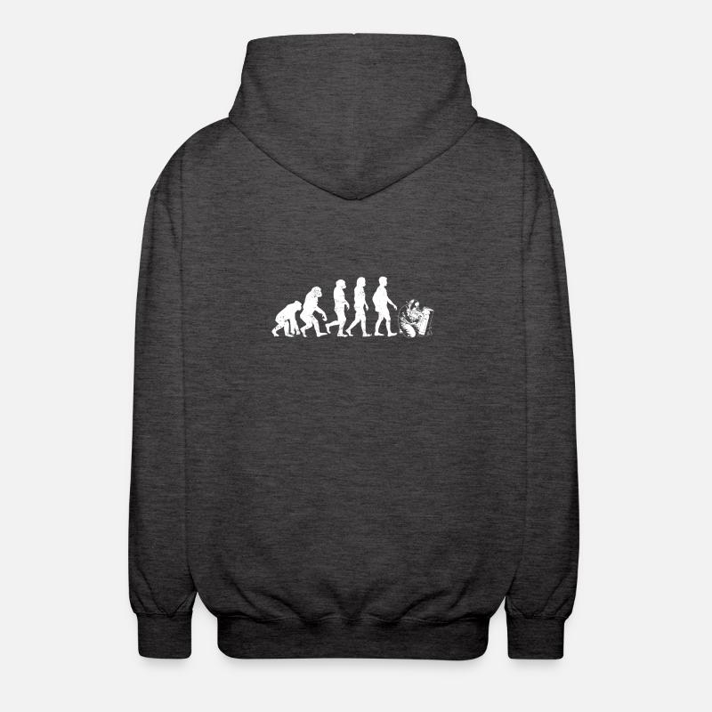 Schweißer evolution schweißen beruf job - Unisex Kapuzenjacke - Anthrazit