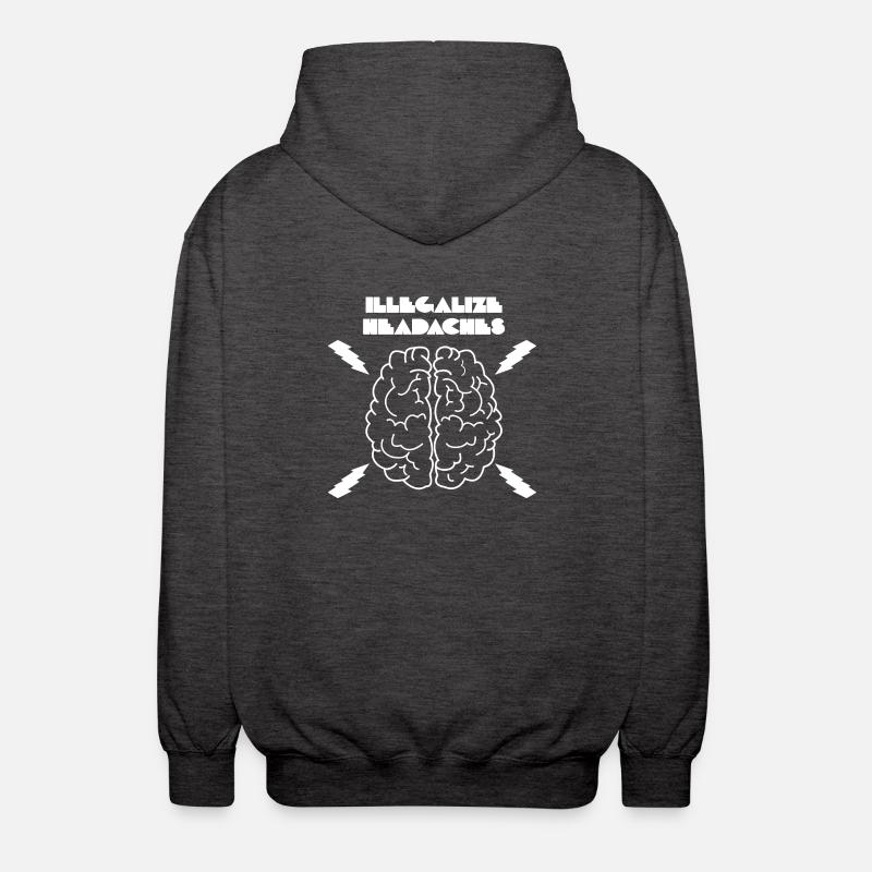 illegalize headaches - Unisex Kapuzenjacke - Anthrazit