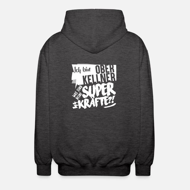 Superkräfte Oberkellner Geschenk - Unisex Kapuzenjacke - Anthrazit