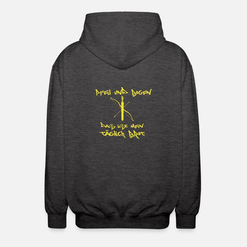 Bogenschießen Bogenschütze Hobby Geschenk Pfeil - Unisex Kapuzenjacke - Anthrazit