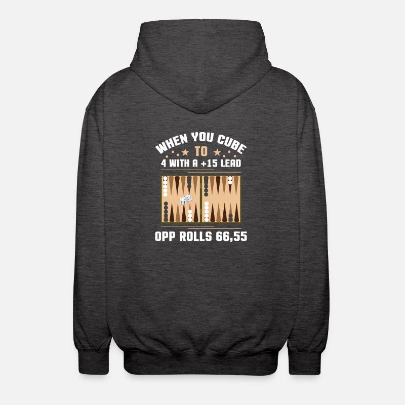 Backgammon Spiel - Unisex Kapuzenjacke - Anthrazit