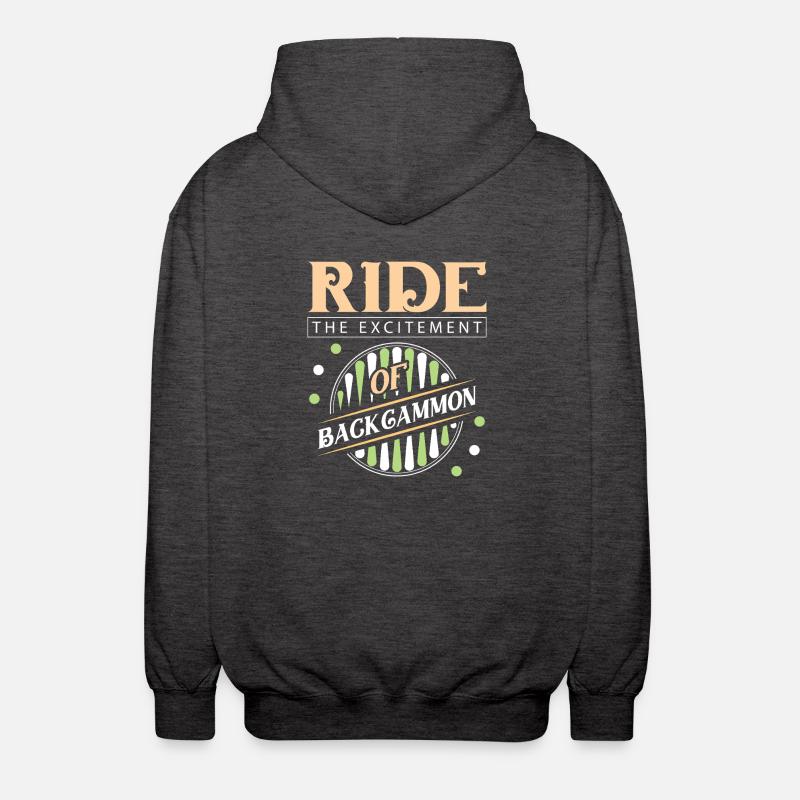 Backgammon Spiel - Unisex Kapuzenjacke - Anthrazit