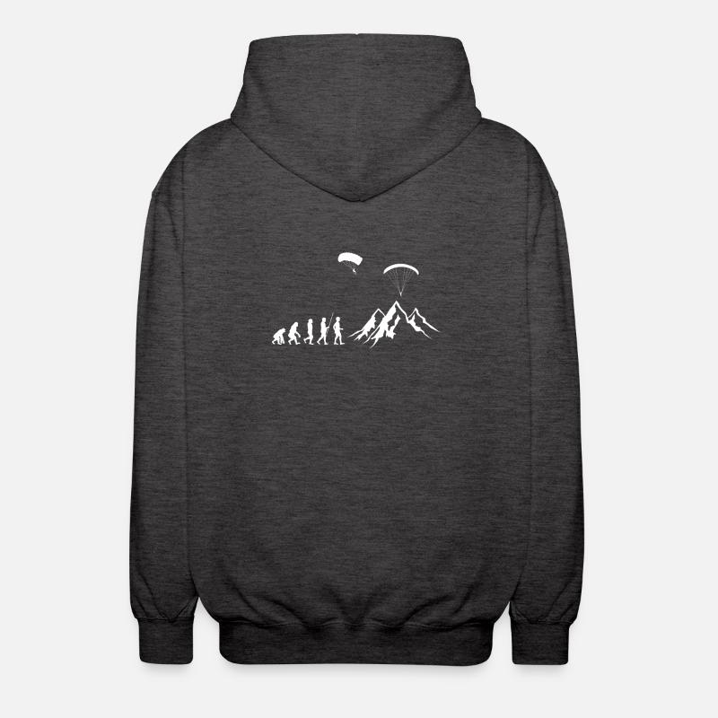 Paragliding - Paragliding - Evolution - Unisex Hooded Jacket - charcoal grey