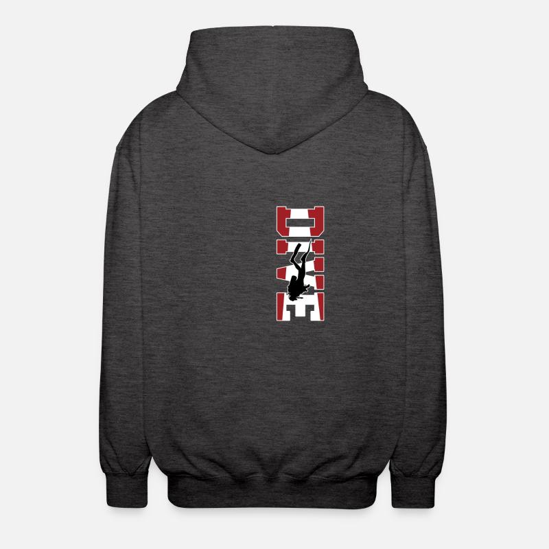 Diving - diver gift - Unisex Hooded Jacket - charcoal grey
