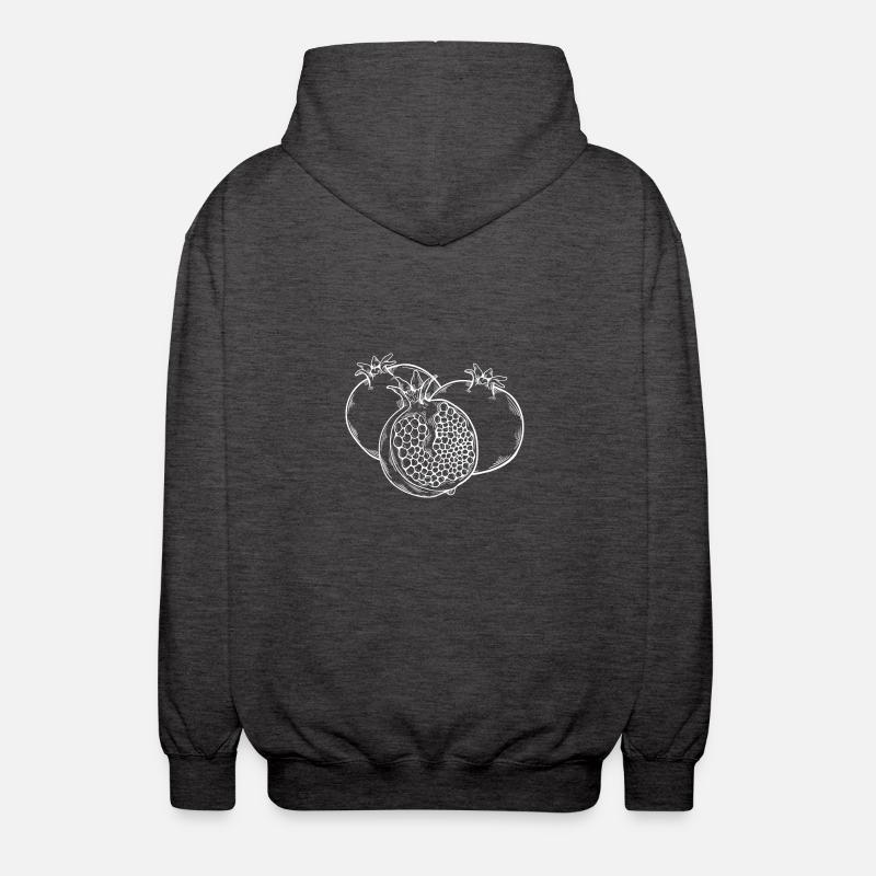 Pomegranate Fruit Fruit Fruit - Unisex Hooded Jacket - charcoal grey