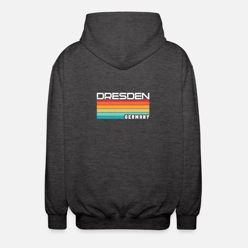 Dresdnerin Dresdner Dresden - Unisex Hooded Jacket - charcoal grey