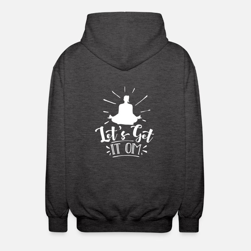 Let's get it Om - Unisex Hooded Jacket - charcoal grey