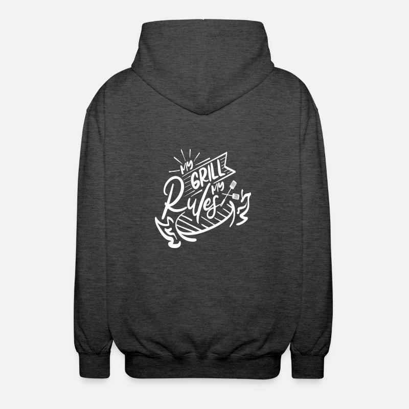 Mon Grill, mes Règles - Veste à capuche unisexe - charbon