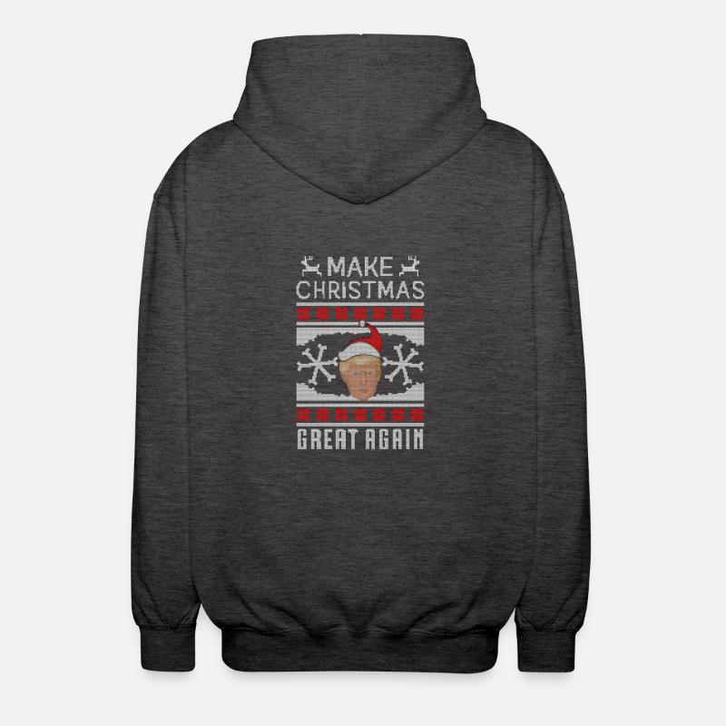 Make Christmas Great Again - Unisex Hooded Jacket - charcoal grey