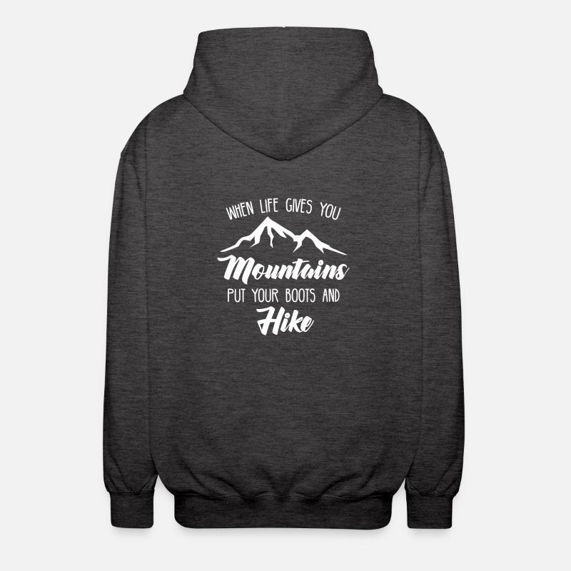 Climbing - climbing - gift - Unisex Hooded Jacket - charcoal grey