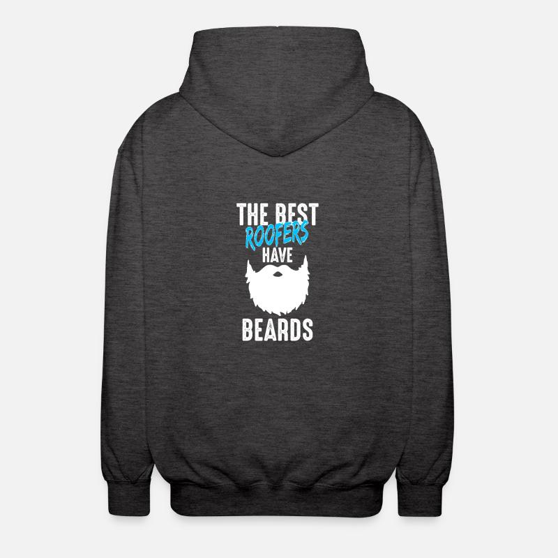 Master roofer roofer beard gift - Unisex Hooded Jacket - charcoal grey