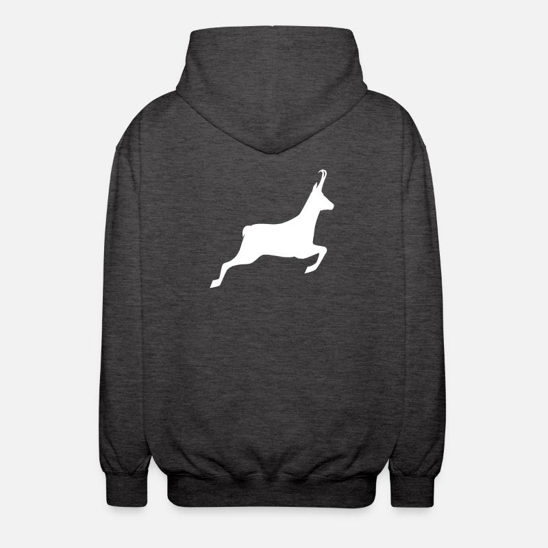 Customizable Hunting T-shirt - pattern - Unisex Hooded Jacket - charcoal grey
