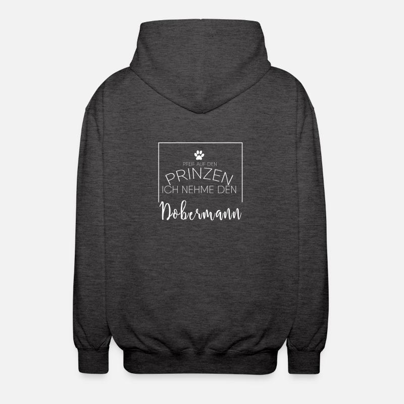 Dobermann Geschenk - Unisex Kapuzenjacke - Anthrazit