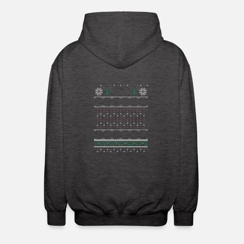 Laid de Noël Pull - Veste à capuche unisexe - charbon