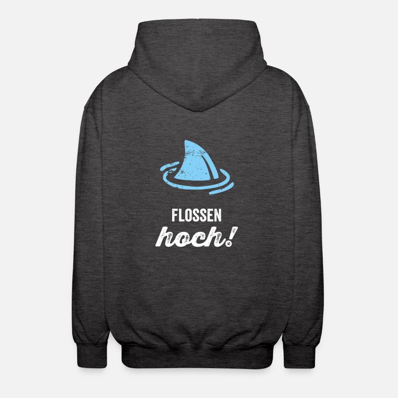 Flossen Hoch! - Unisex Kapuzenjacke - Anthrazit
