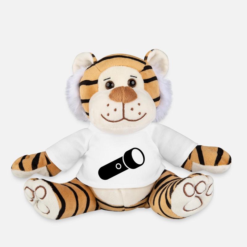 Lampe de poche - Peluche Tigre - blanc