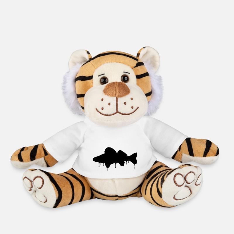 Zander Graffiti noir - Chemise de pêche - Peluche Tigre - blanc