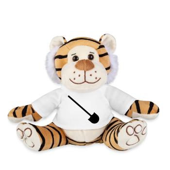 PELLE TRAVAUX - Peluche Tigre - blanc - Devant