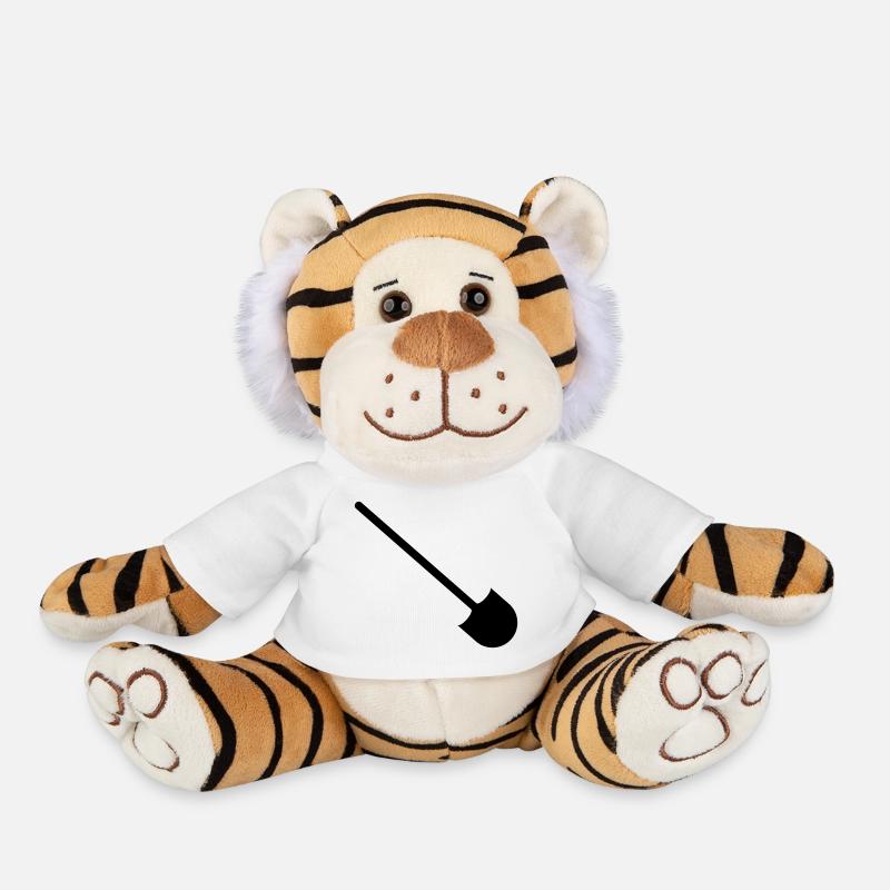 EXCAVATOR WORKS - Plush Tiger - white