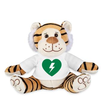 Premiers secours pour défibrillateur anti-échappement - Peluche Tigre - blanc - Devant