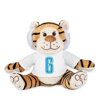 6 - Plush Tiger - white - Front
