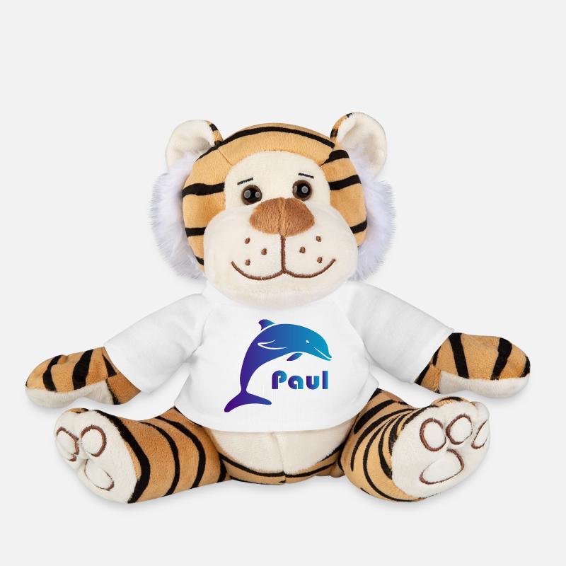 Dolphin - Plush Tiger - white