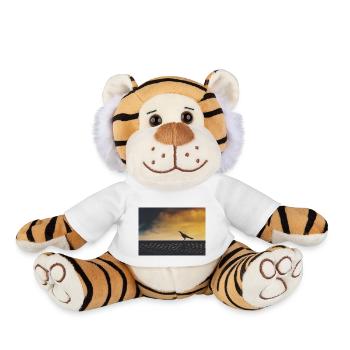 Crow exploring - Plush Tiger - white - Front