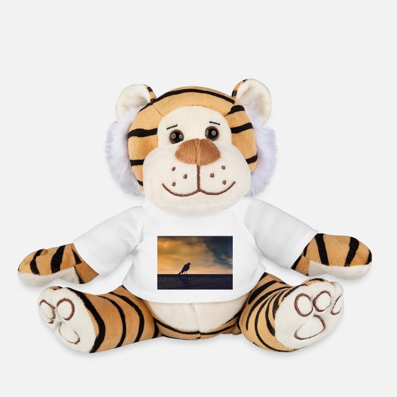 Singing Crow - Plush Tiger - white