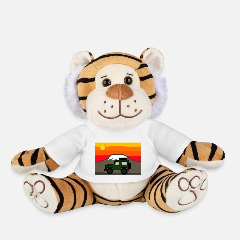 Offroader in Africa - Plush Tiger - white
