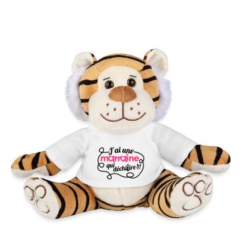 marraine qui déchire - Peluche Tigre - blanc - Devant