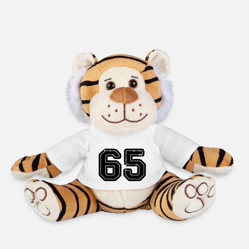 65 - Plush Tiger - white